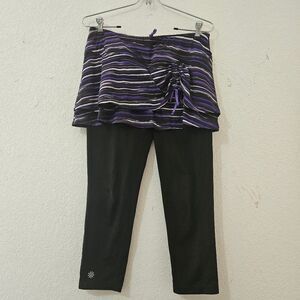 Athleta Black Night Painted Cuteness 2 In 1 Skirt & leggings SALE!